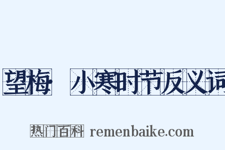 望梅·小寒时节反义词是什么意思的图片